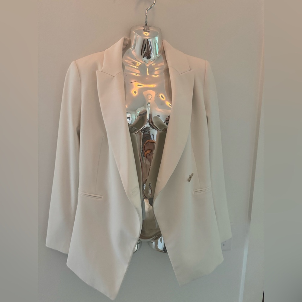 White House Black Market White Blazer Shawl Collar